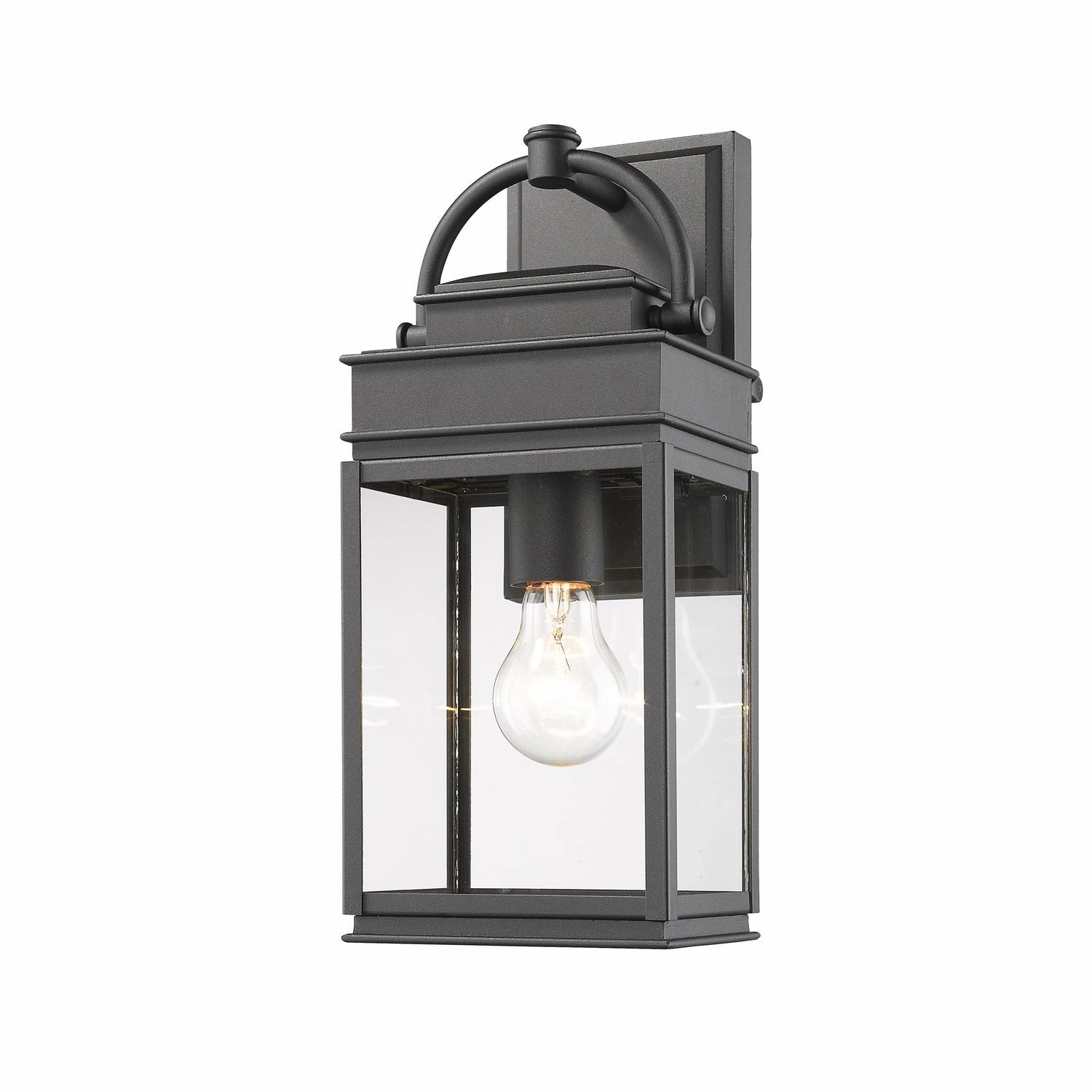 Fulton One Light Outdoor Wall Mount BlackOutdoor wall sconces with motion sensor