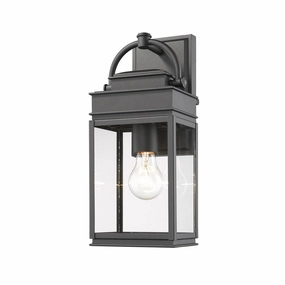Fulton One Light Outdoor Wall Mount BlackOutdoor wall sconces with motion sensor