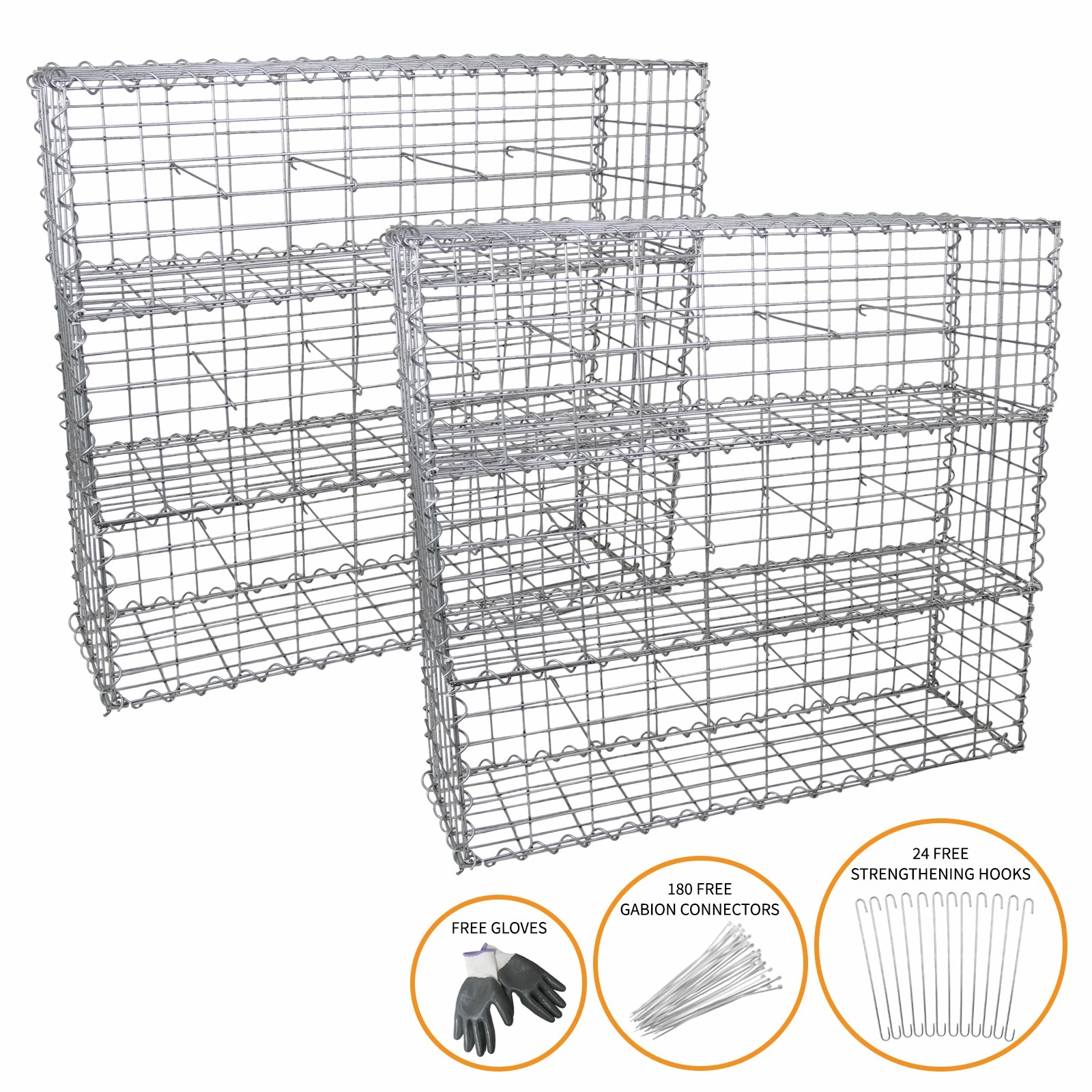 Gabion Baskets 100 x 30 x 30cm / 6 Pack