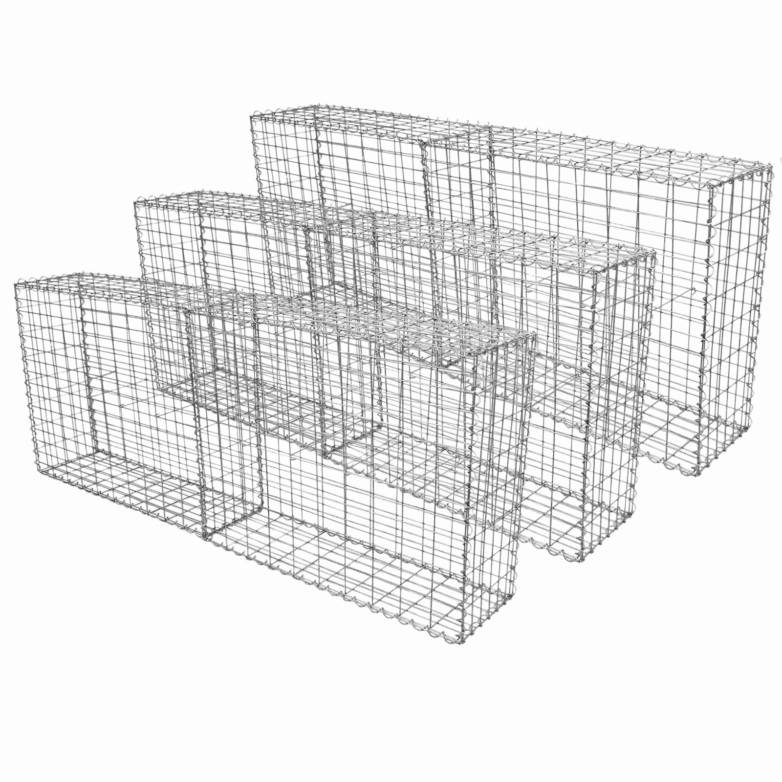 Gabion Baskets 100 x 80 x 30cm / 6 Pack extra large ceramic garden planters