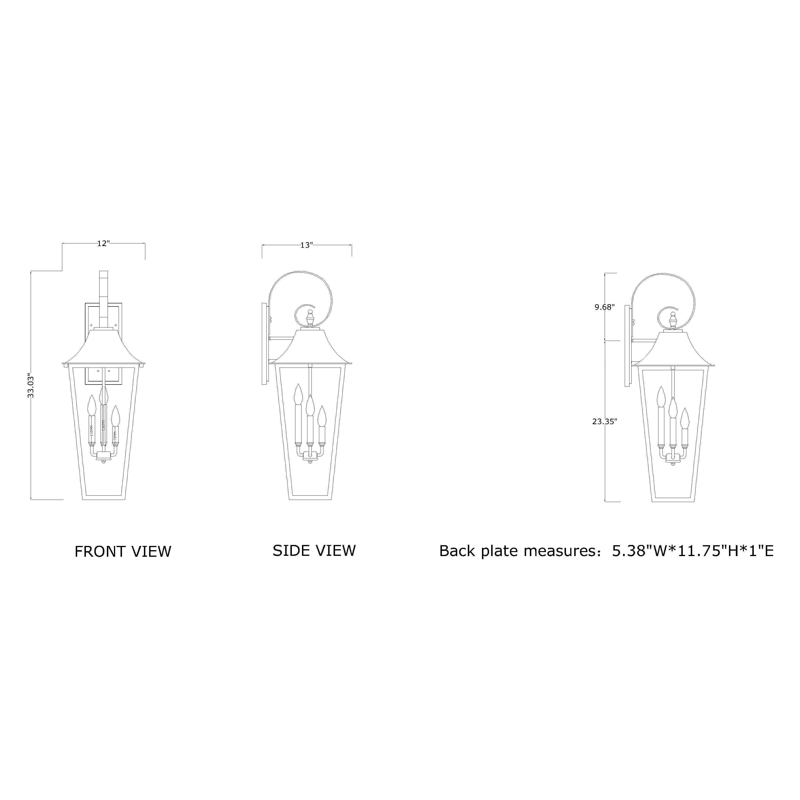 Gannon 3-Light Outdoor Wall Light