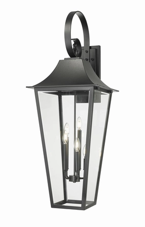 Gannon Five Light Outdoor Wall Light BlackOutdoor wall sconces with motion sensor