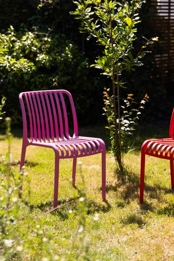 Garden Outdoor Dining Chair In Pink