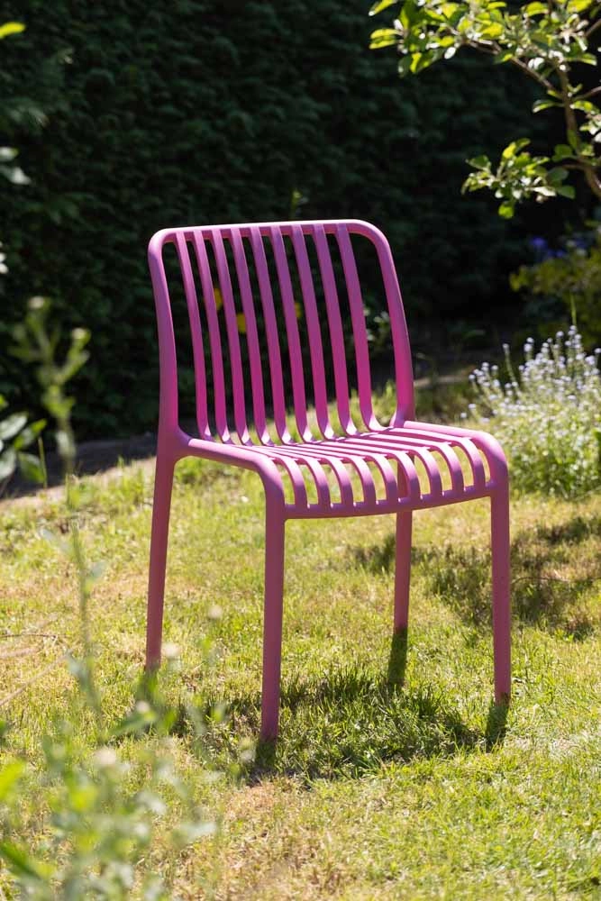 Garden Outdoor Dining Chair In Pink