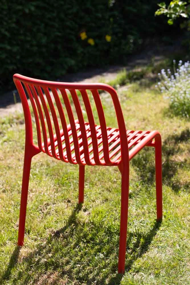 Garden Outdoor Dining Chair In Red