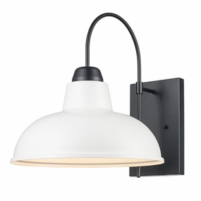 Gaviota One Light Outdoor Wall Mount Black/WhiteOutdoor wall sconces with motion sensor