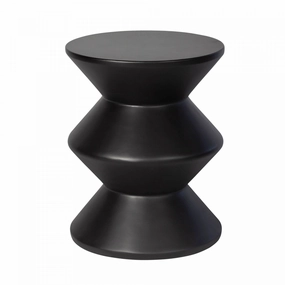Gavrin Inverted Side Table - Blackoutdoor patio furniture set