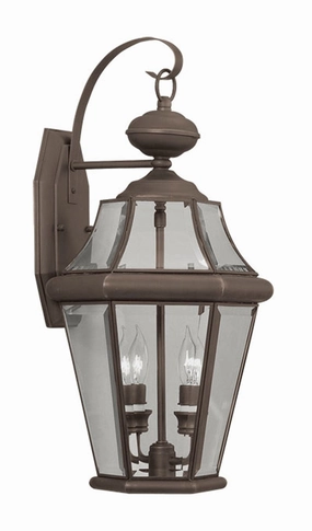 Georgetown Two Light Outdoor Wall Lantern BronzeOutdoor wall sconces with motion sensor