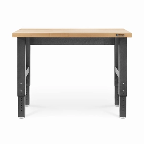 Gladiator Hammered Granite 4' Adjustable Height Hardwood Workbench - GAWB04HWEG large capacity outdoor storage box