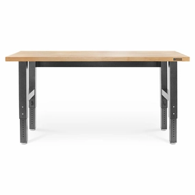 Gladiator Hammered Granite 6' Wide Adjustable Height Hardwood Workbench - GAWB06HWEG large capacity outdoor storage box