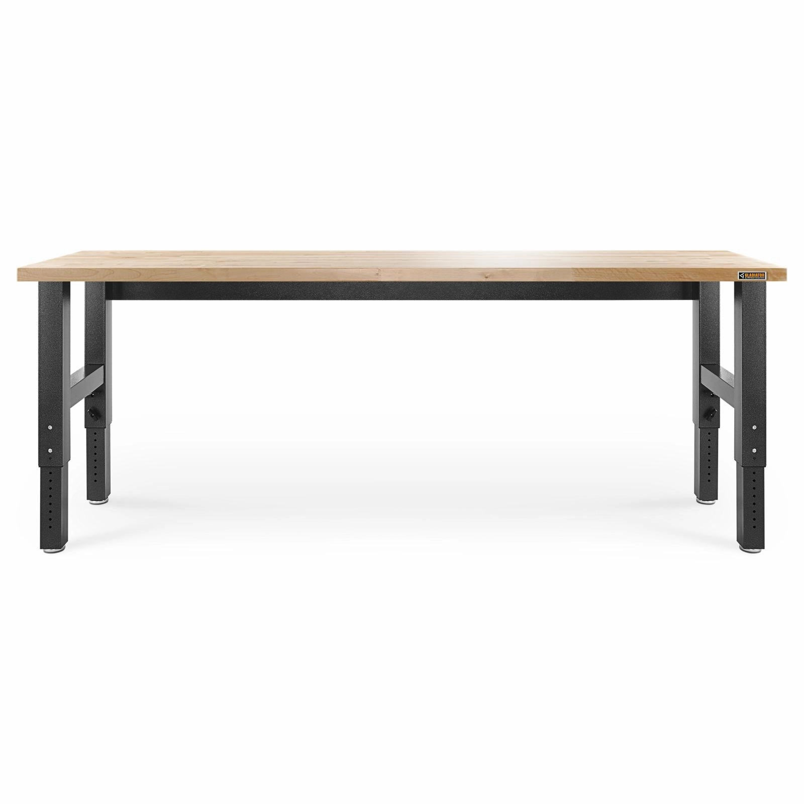 Gladiator Hammered Granite 8' Wide Adjustable Height Hardwood Workbench - GAWB08HWEG large capacity outdoor storage box