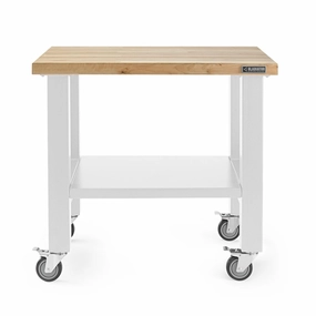 Gladiator Hammered White 3' Wide Mobile Workstation - GAMW36HWKW large capacity outdoor storage box