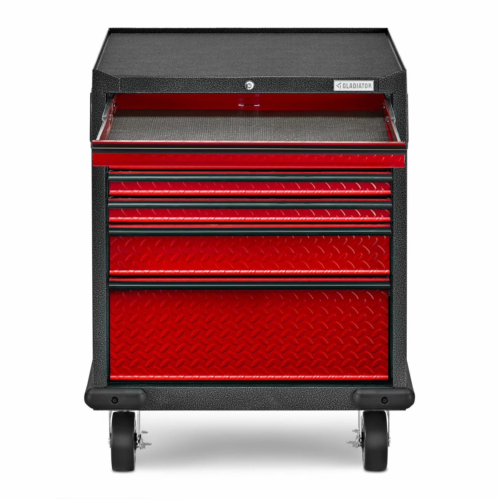 Gladiator Red Tread Premier Pre-Assembled 7 Drawer Modular Tool Storage Cabinet - GAGD277DKR
