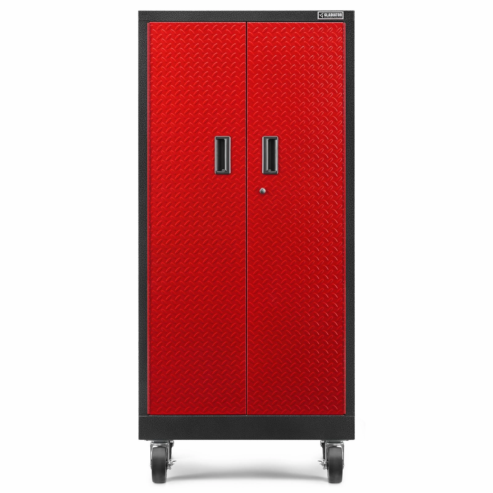 Gladiator Red Tread Premier Pre-Assembled Tall GearBox - GATB302DDR large capacity outdoor storage box