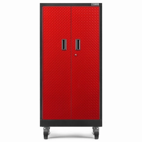 Gladiator Red Tread Premier Pre-Assembled Tall GearLocker - GATL302DKR large capacity outdoor storage box