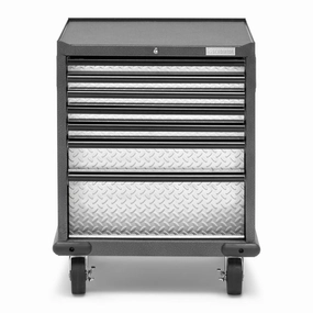Gladiator Silver Tread Premier Pre-Assembled 7 Drawer Modular Tool Storage Cabinet - GAGD277DJG large capacity outdoor storage box