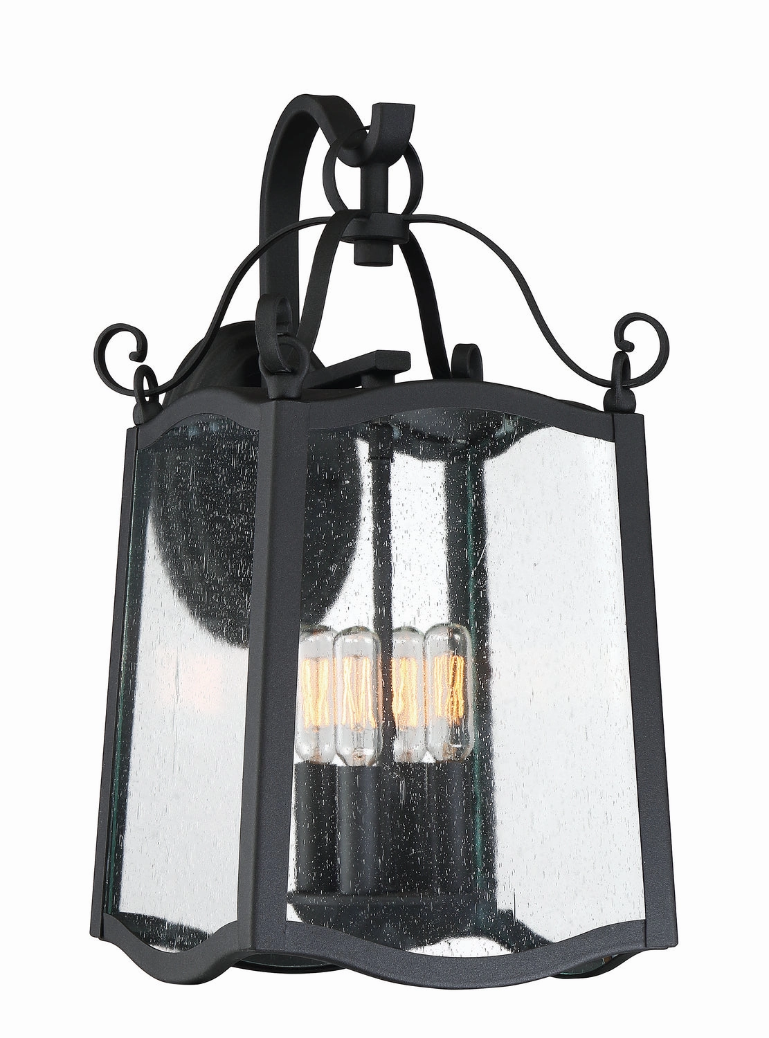 Glenwood Four Light Wall Lantern BlackOutdoor wall sconces with motion sensor