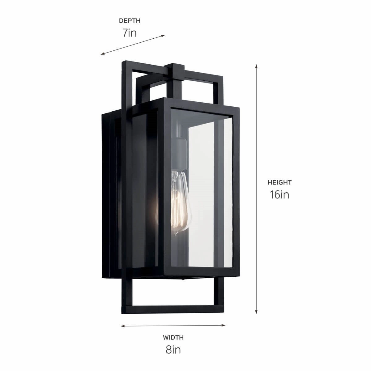 Goson One Light Outdoor Wall Mount Black