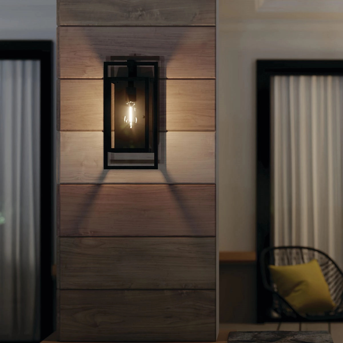 Goson One Light Outdoor Wall Mount Black