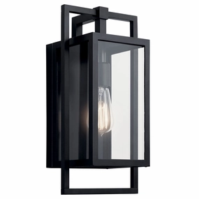 Goson One Light Outdoor Wall Mount BlackOutdoor wall sconces with motion sensor