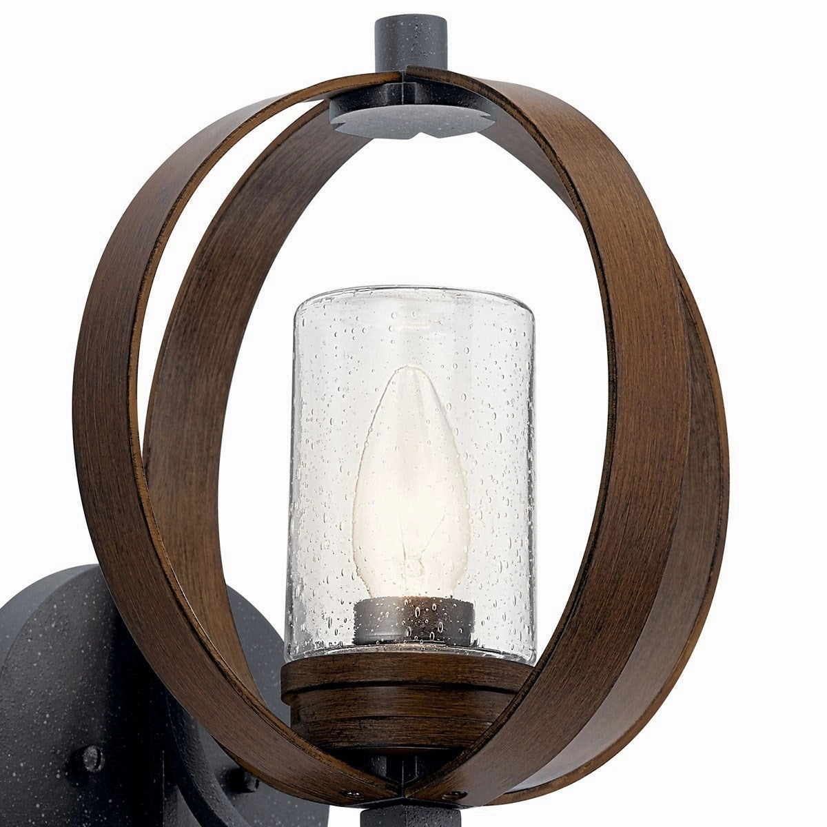 Grand Bank One Light Outdoor Wall Mount Auburn Stained