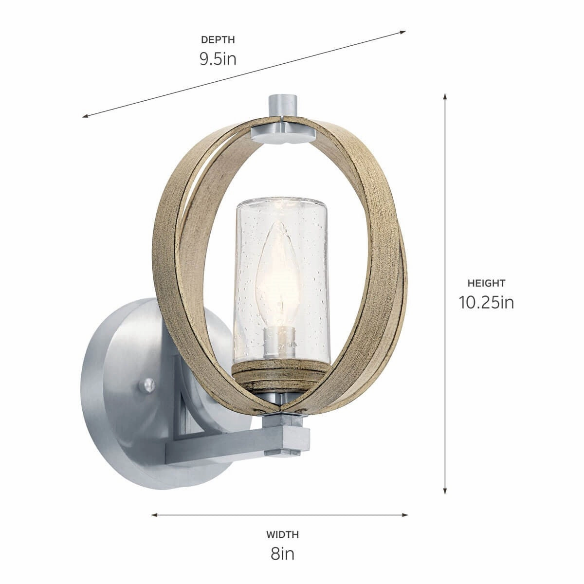 Grand Bank One Light Outdoor Wall Mount Distressed Antique Gray
