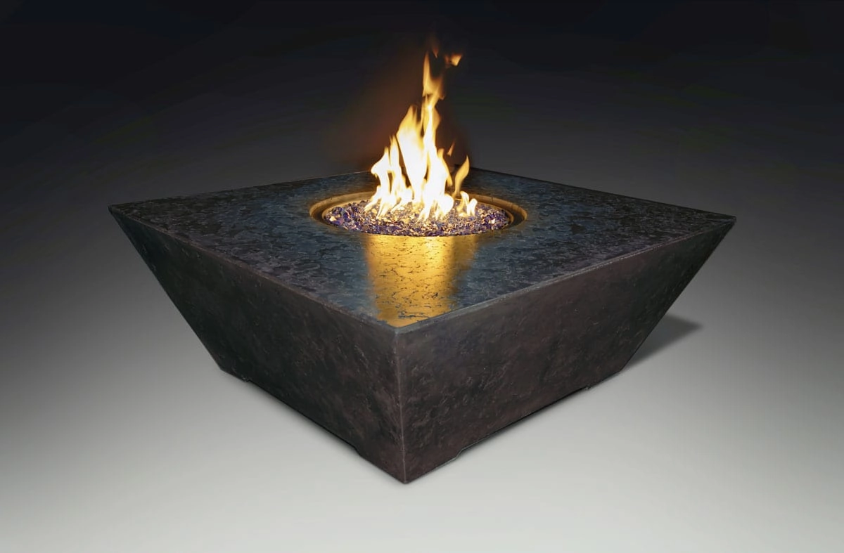 Grand Canyon Olympus 48" Square Gas Fire Pit Table OSQRFT-484818outdoor fire table set with chairs