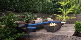 Grand Canyon Olympus 72"L 18"H Rectangular Gas Fire Pit Table ORECFT-723018outdoor fire table set with chairs