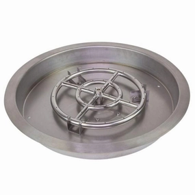 Grand Canyon Outdoor Round Stainless Steel Drop-In Pan with BurnerFireproof mat for under fire pit