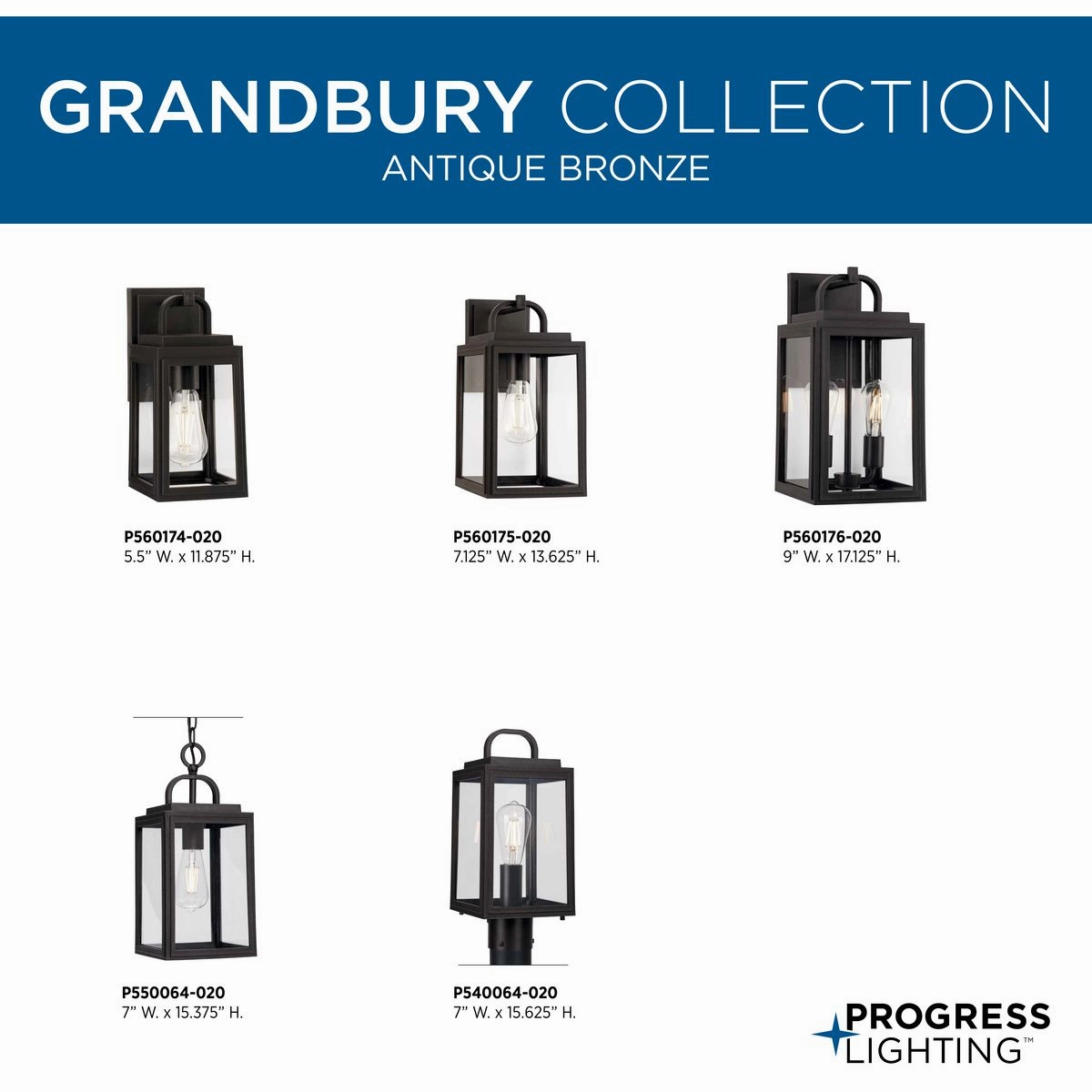 Grandbury One Light Outdoor Wall Lantern Antique Bronze