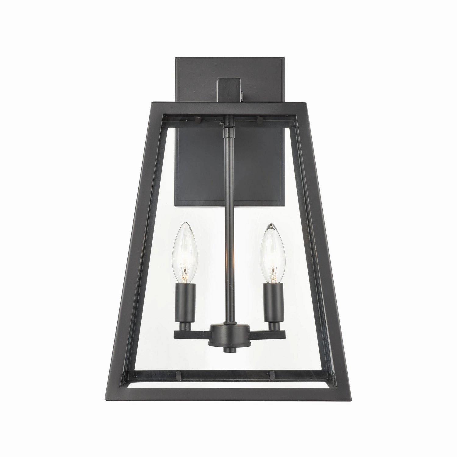 Grant Two Light Outdoor Lantern Powder Coated BlackOutdoor wall sconces with motion sensor