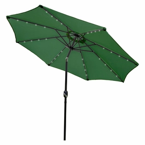 Green 2.7m LED Tilt Parasol extra large ceramic garden planters