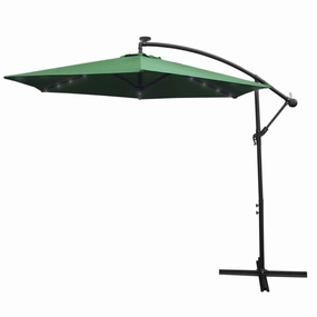 Green 3m LED Cantilever Parasol extra large ceramic garden planters