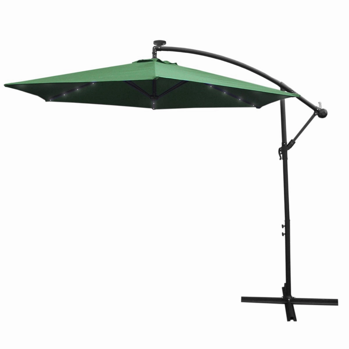 Green 3m LED Cantilever Parasol extra large ceramic garden planters