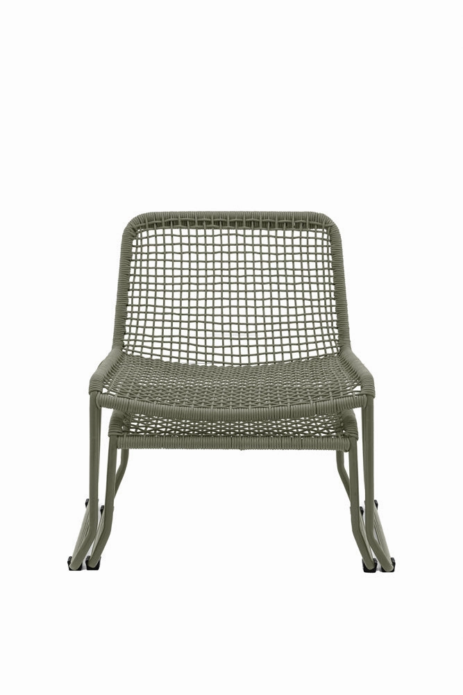 Green Garden Lounge Chair & Footstool Set