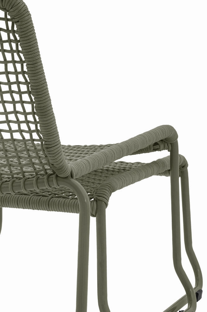 Green Garden Lounge Chair & Footstool Set