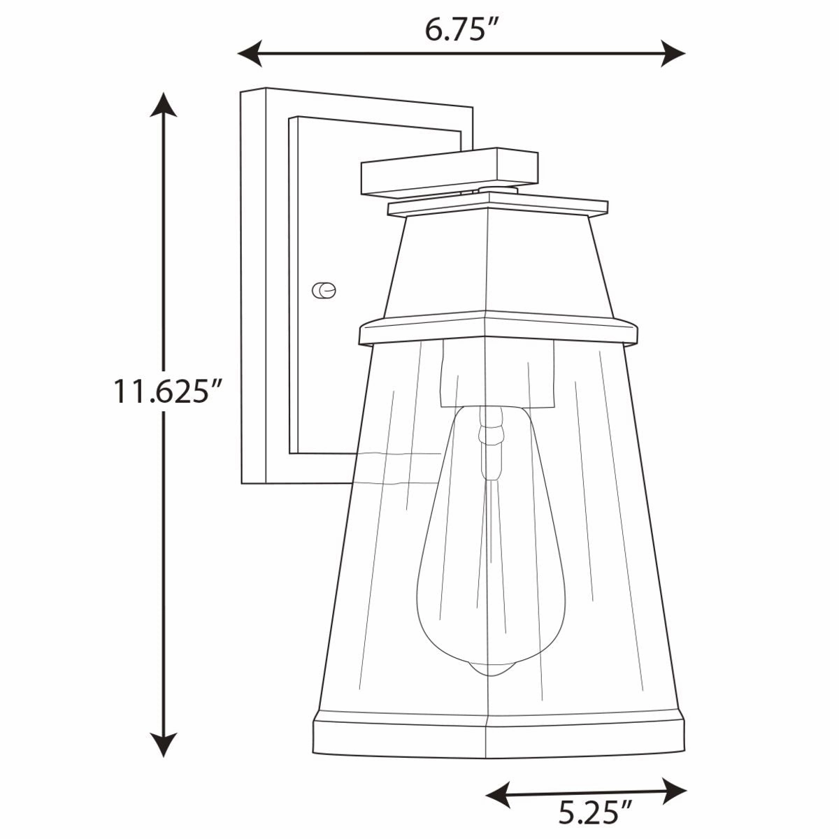 Greene Ridge One Light Wall Lantern Black