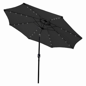 Grey 2.7m LED Tilt Parasol extra large ceramic garden planters