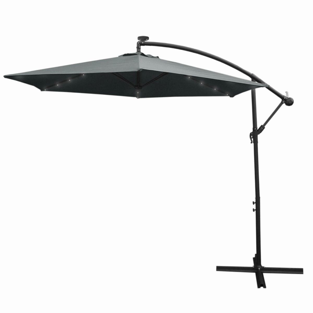 Grey 3m LED Cantilever Parasol extra large ceramic garden planters