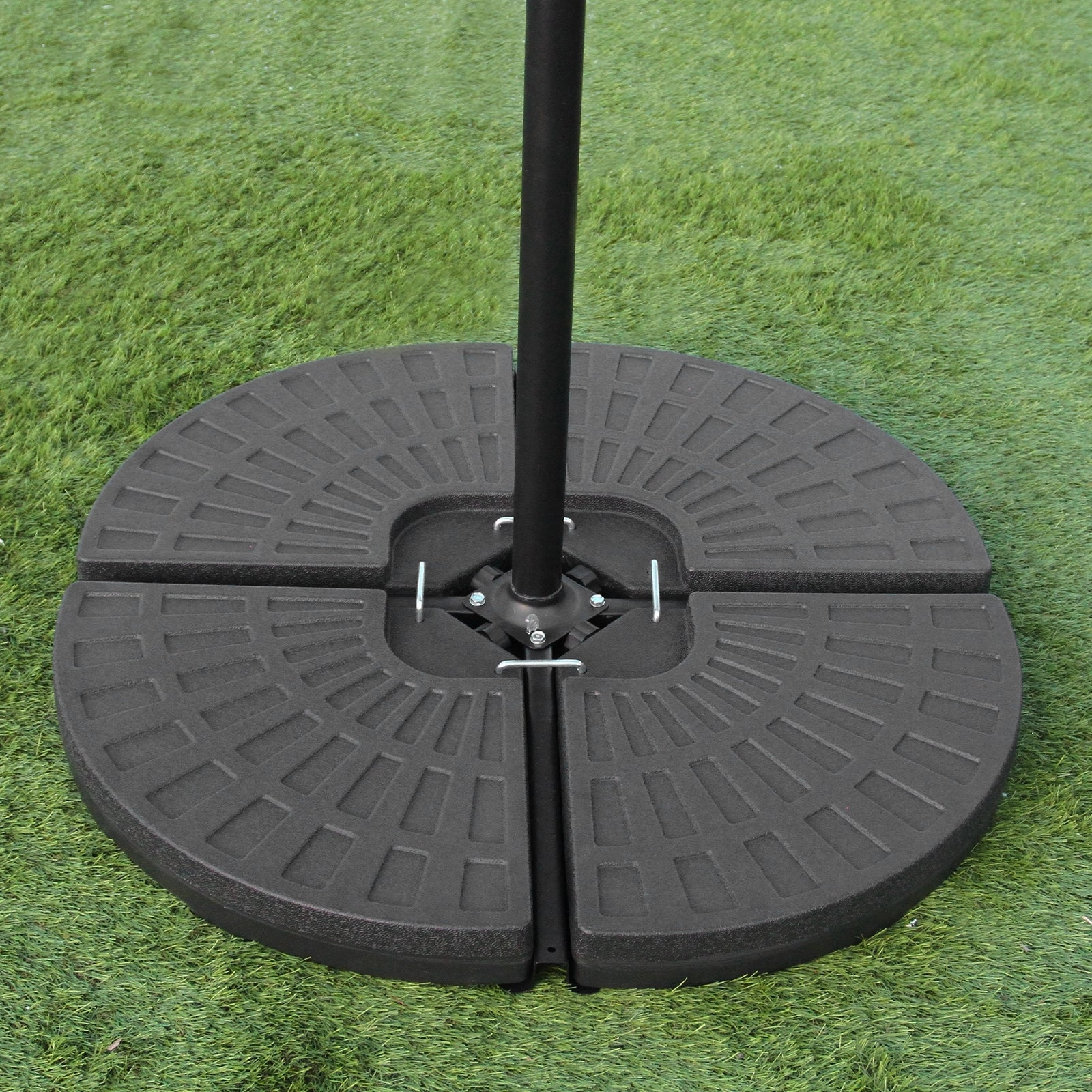 Grey Cantilever Parasol & Fan Base