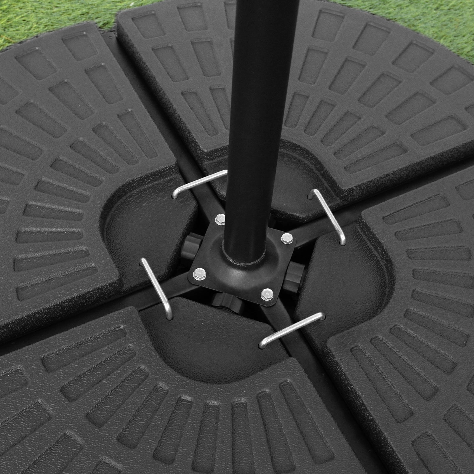 Grey Cantilever Parasol & Fan Base