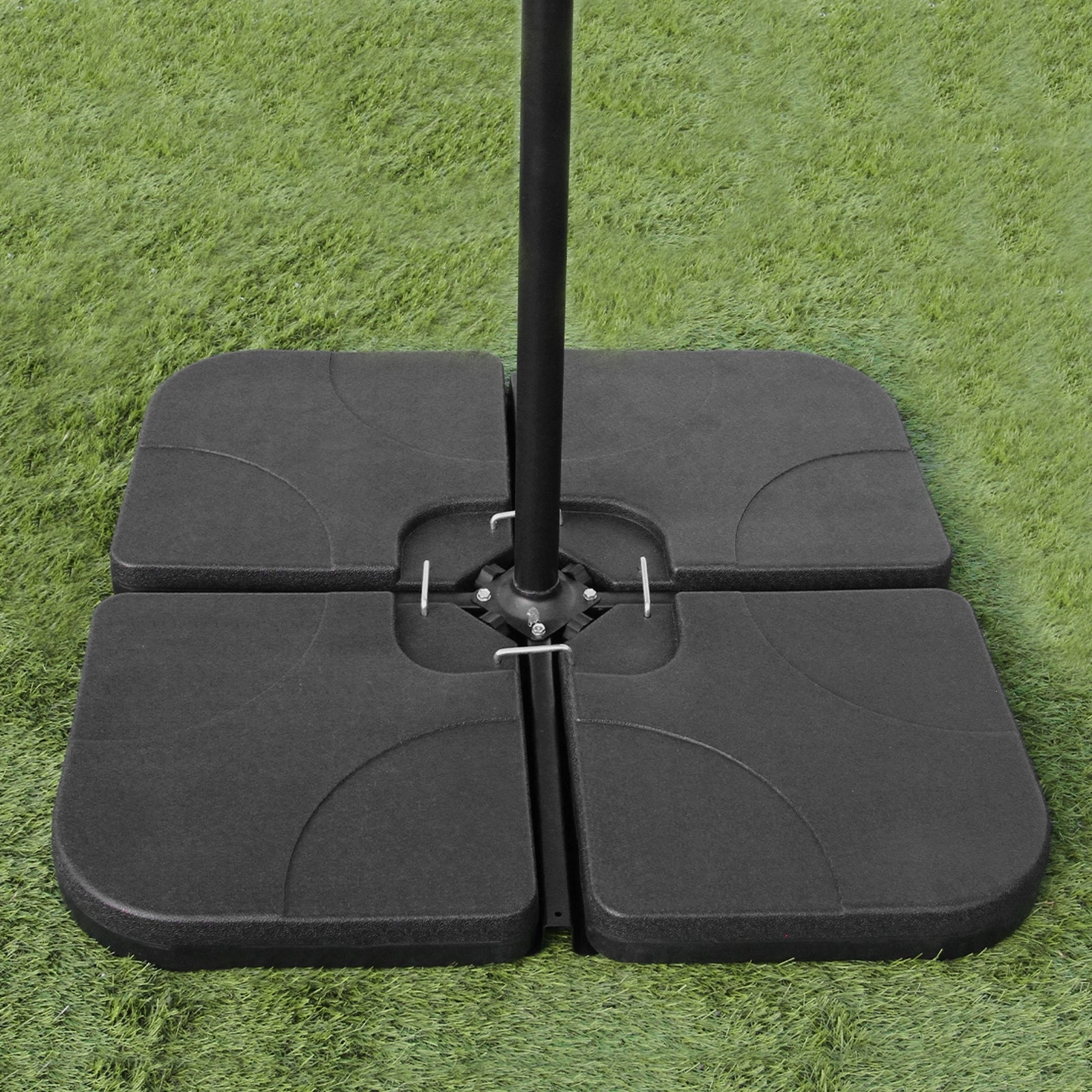 Grey Cantilever Parasol & Square Base