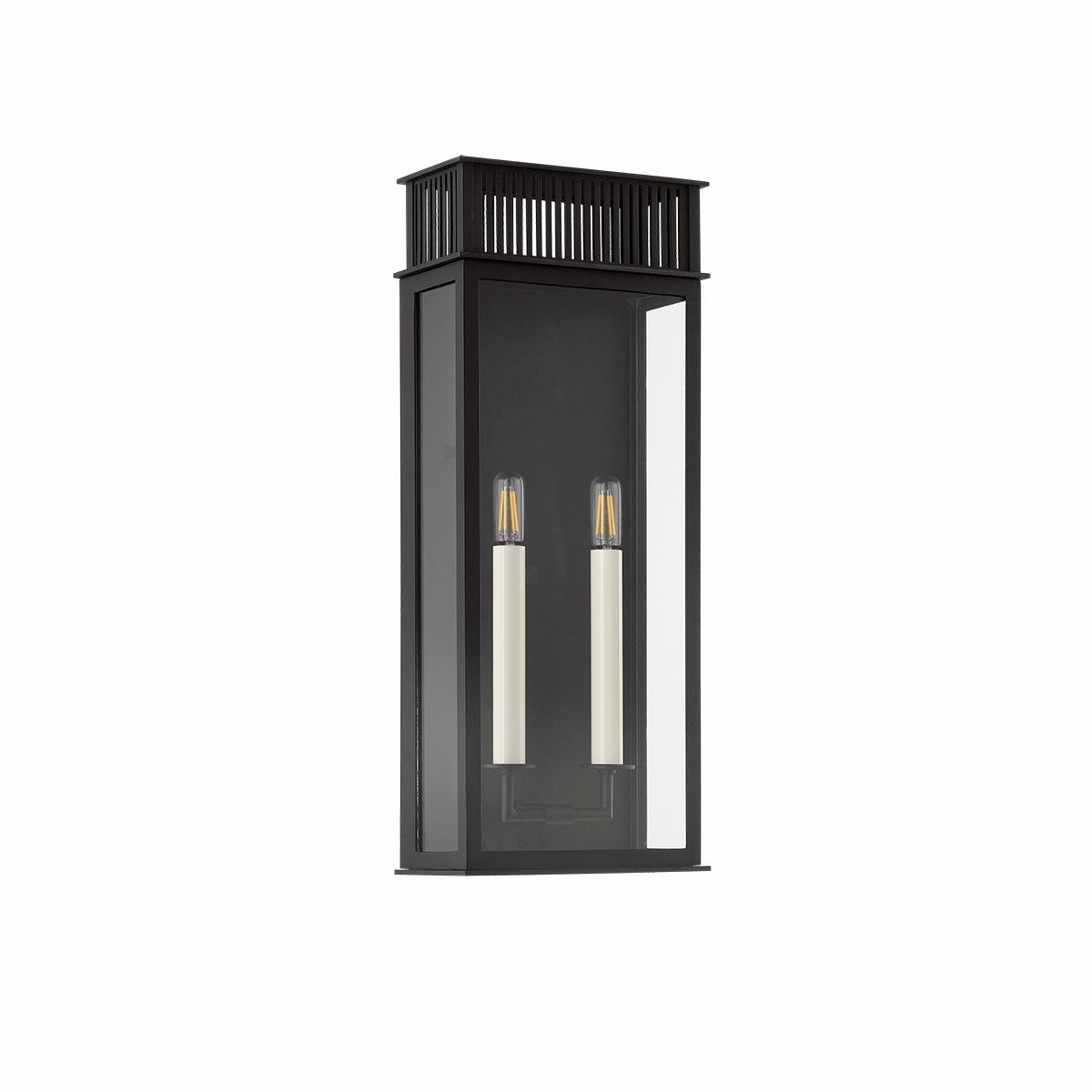 Gridley Two Light Outdoor Wall Sconce Textured BlackOutdoor wall sconces with motion sensor