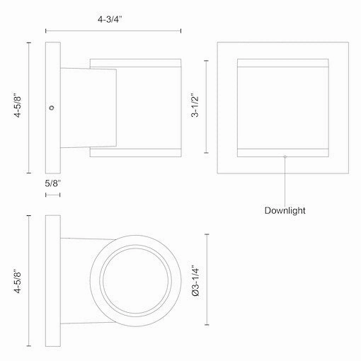 Griffith LED Exterior Wall Mount Textured Black