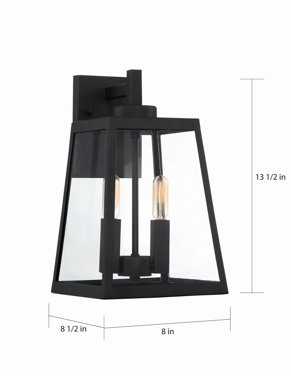 Halifax Two Light Wall Lantern Matte Black