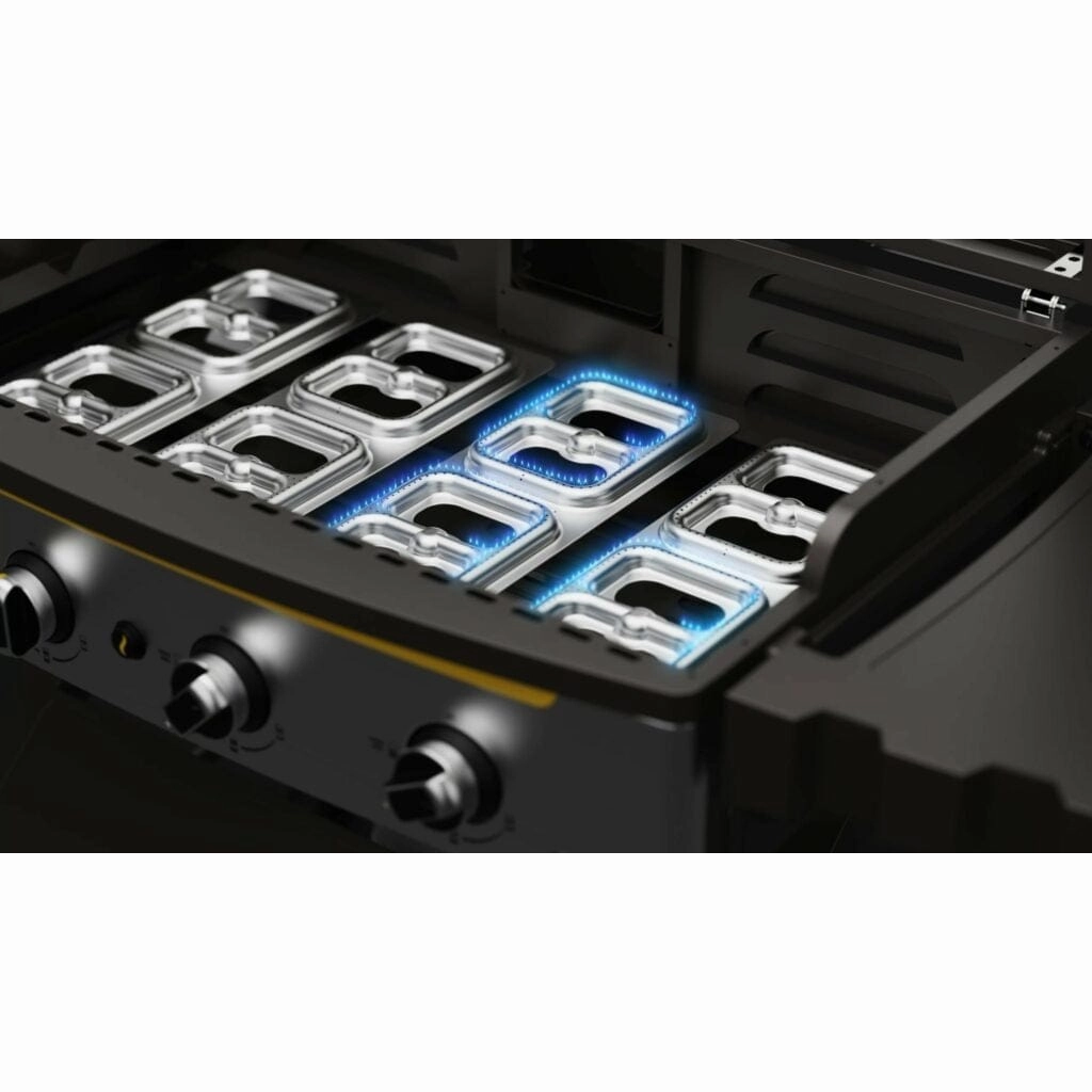 Halo Elite 4B Eight Zone 4 Burner Liquid Propane Freestanding Outdoor Gas Griddle HZ-1001-XNA