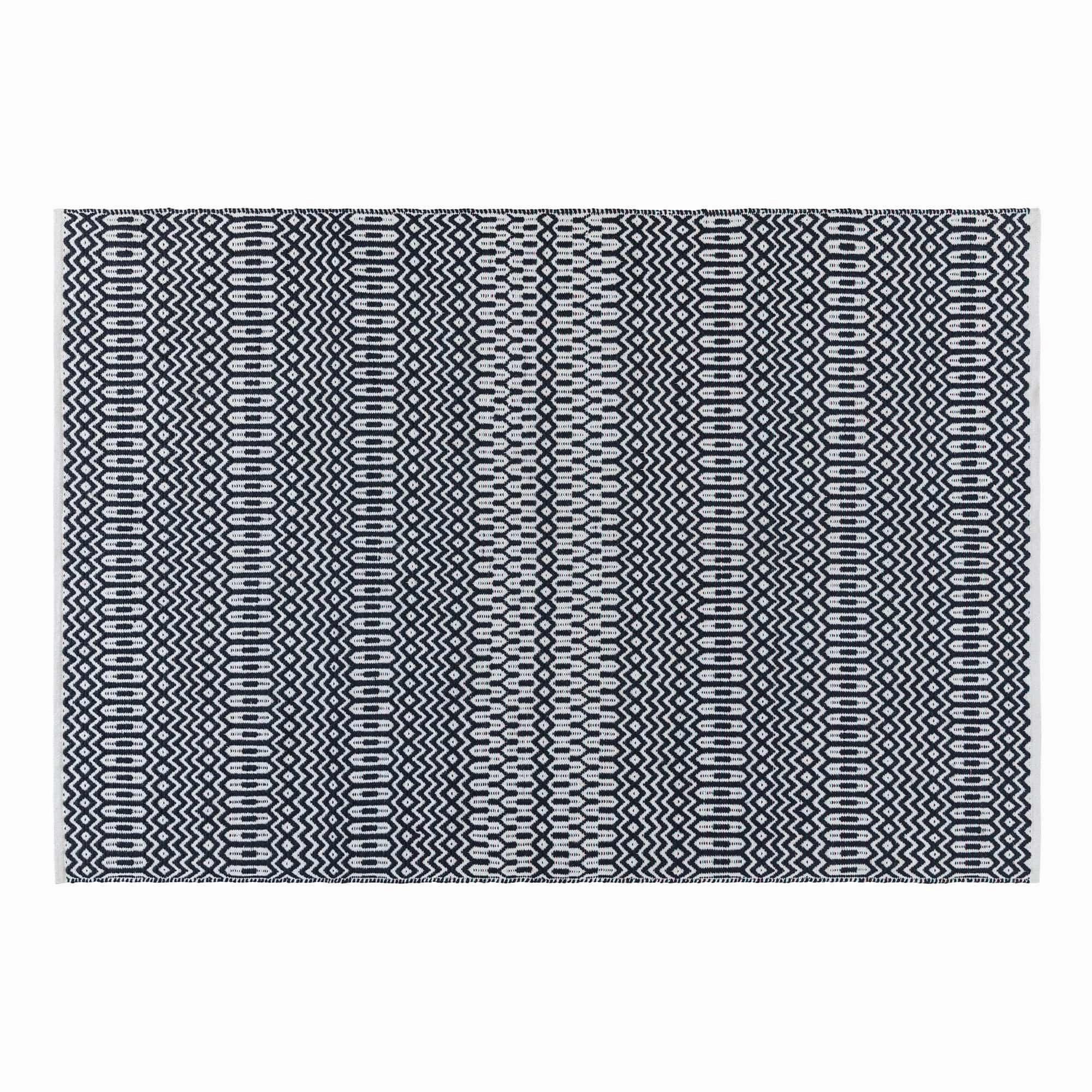 Halsey Rug - Black Rugwaterproof outdoor patio rug