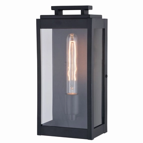 Hampton One Light Outdoor Wal Mount Textured BlackOutdoor wall sconces with motion sensor
