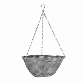 Hanging Basket Slate Faux Rattan 14" premium quality garden tool set with case