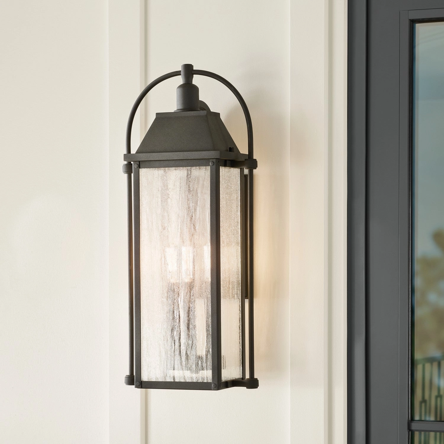 Harbor Row Four Light Outdoor Wall Mount Textured Black